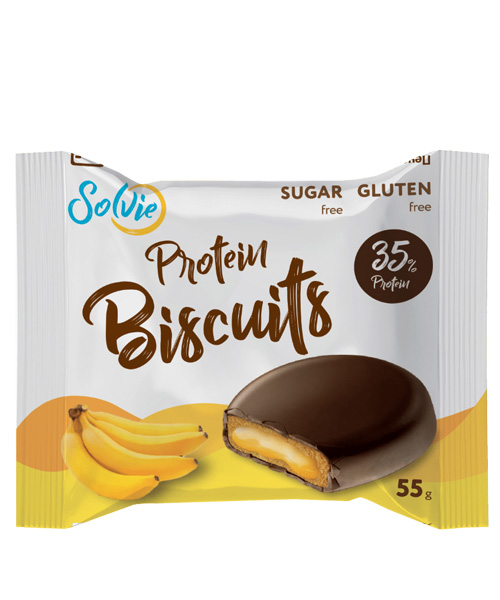 Protein Biscuits Глазированные Молочным Шоколадом Solvie